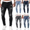 Ripped Skinny Jeans Men – Vintage Street Style Denim