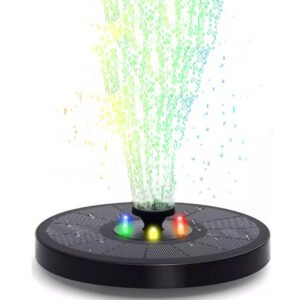 Solar Fountain Pump with LED Light | Garden Magic Redefined