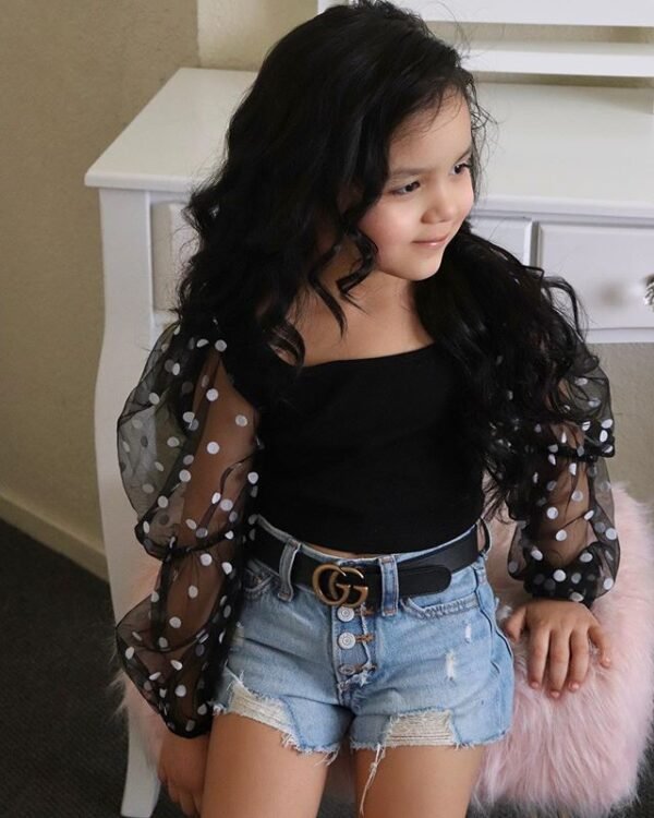 Children's Cotton Dot Mesh Suit – Stylish & Comfy Kidswear