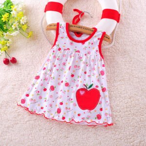 Baby Girl Cotton Vest Princess Dress – Soft, Stylish & Adorable