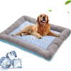 Pet Cooling Pad Bed for Dogs & Cats – Ice Silk Summer Relief