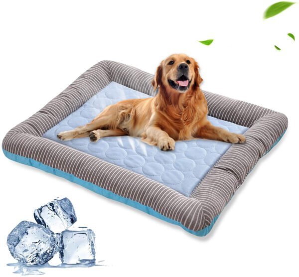 Pet Cooling Pad Bed for Dogs & Cats – Ice Silk Summer Relief