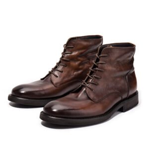 Trendy Workwear Boots | Retro Cowhide All-Match Footwear