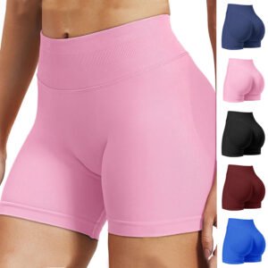 High Waist Yoga Shorts – Seamless, Quick-Dry, Hip-Lifting Fit