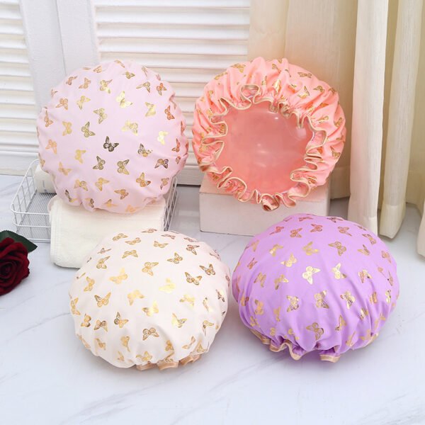 Gold-Plated Bow Shower Cap – Luxury Hair Protection