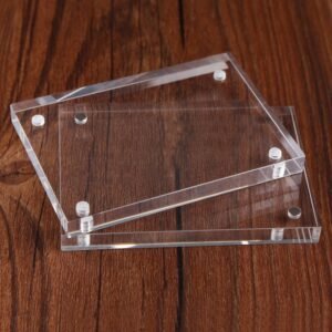 Acrylic Magnetic Card Brick Photo Frame Table | Sleek Display