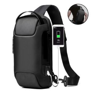 Men's Waterproof Anti-theft Crossbody Bag with USB | Oxford Fabric