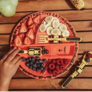 Dinneractive Combo With Utensil Set – Fun Excavator Spoon Cutlery