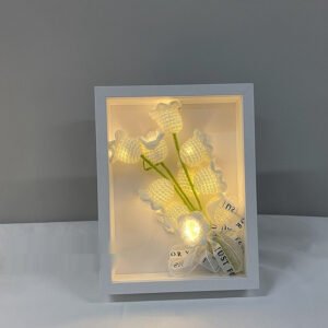 Lily Small Night Lamp DIY Crochet Kit – Handmade Wool Craft