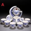 Blue And White Ceramic Creative Teapot Teacup Set | Elegant Tea Set
