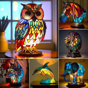 3D Colored Animal Light Desk Lamp – Vintage Decorative Night Light